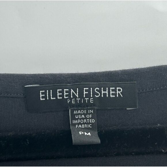 Eileen Fisher Womens Midi Dress Black Sleeveless Knit Stretch Minimalist PM - Picture 4 of 5